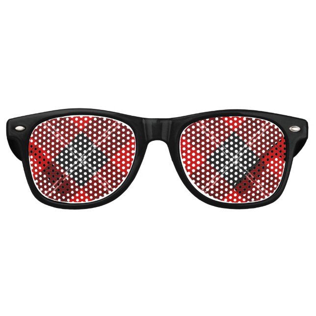 Lunettes De Fête Retro Clan Ramsay Red Tartan (Devant)