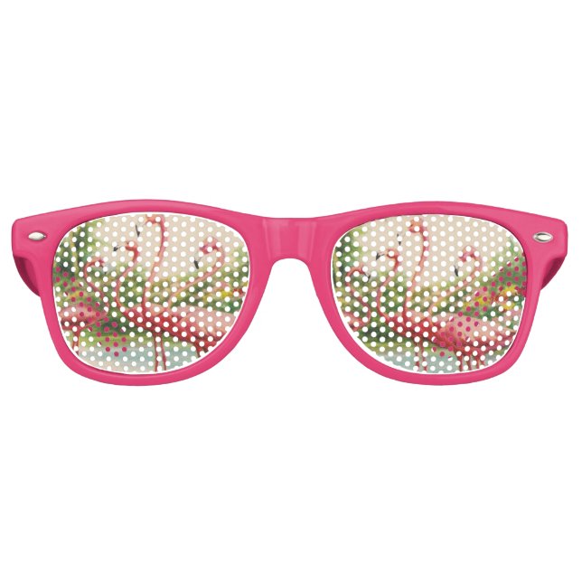Lunettes De Fête Retro Classic Florida Flamant rose Shades (Devant)