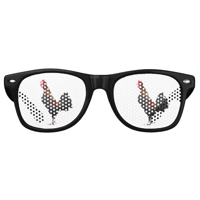 Lunettes De Fête Retro Clouer le poulet (Devant)