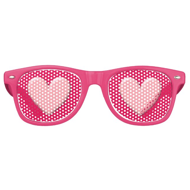 Lunettes De Fête Retro Cœur gonflé (Devant)