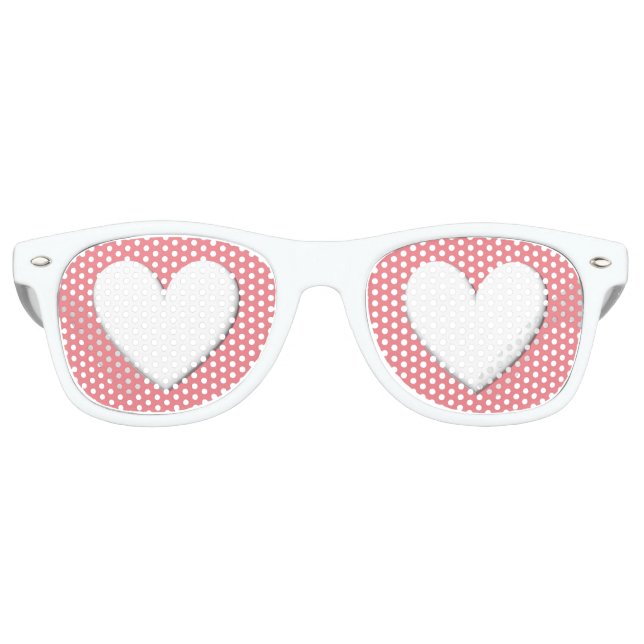Lunettes De Fête Retro Cœur Gonflé (Devant)