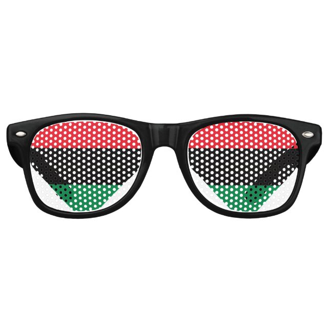 Lunettes De Fête Retro Cœur panafricain (Devant)