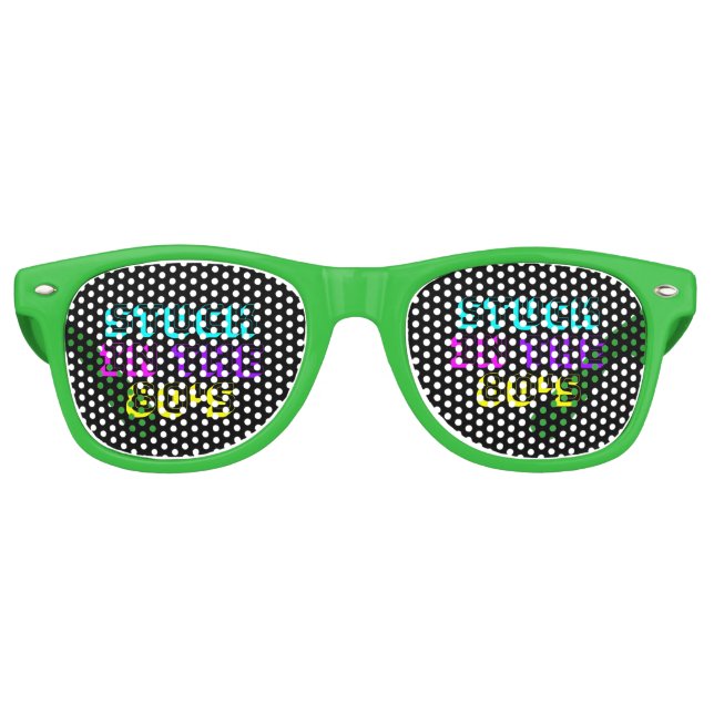 Lunettes De Fête Retro Coincé Dans Le Neon Rétro Des Années 80 (Devant)