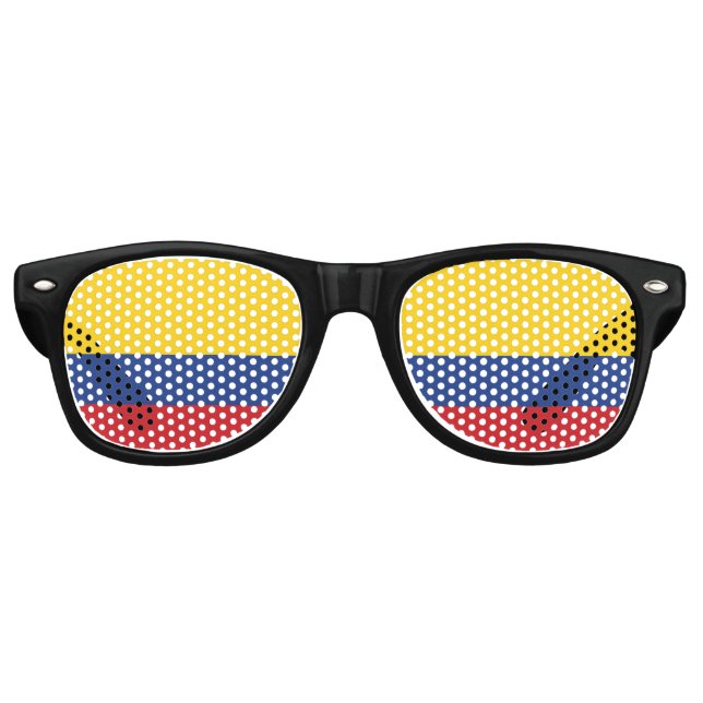 Lunettes De Fête Retro Colombia Flag (Devant)