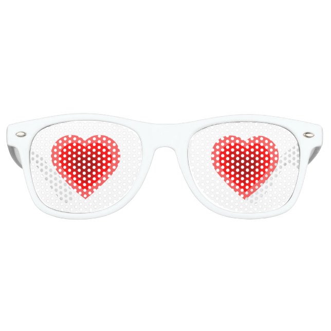 Lunettes De Fête Retro Conception cardiaque en couche (Devant)