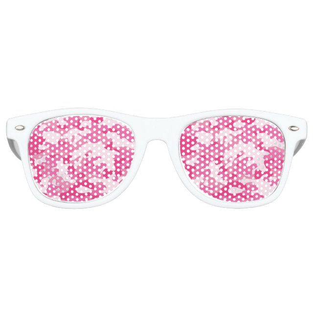 Lunettes De Fête Retro Conception de caméscopes rose et blanc (Devant)