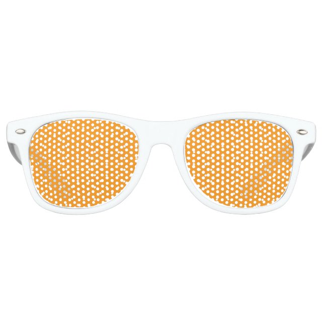 Lunettes De Fête Retro Conception de points Polka Orange (Devant)