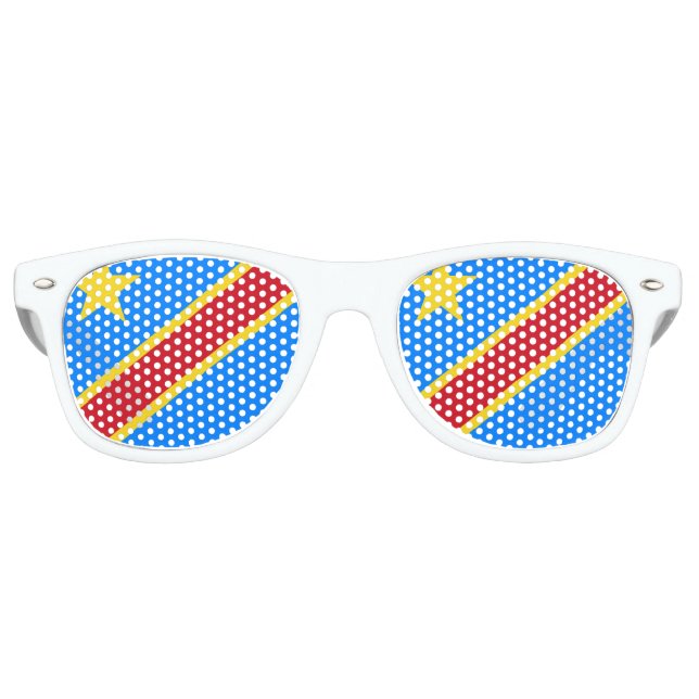 Lunettes De Fête Retro Congo - Drapeau République démocratique du Congo (Devant)