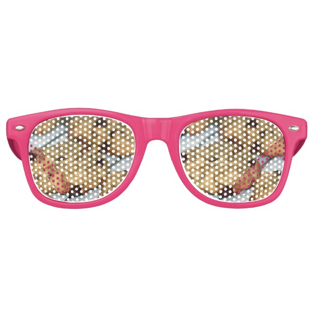Lunettes De Fête Retro Cookies à chips au chocolat orange (Devant)