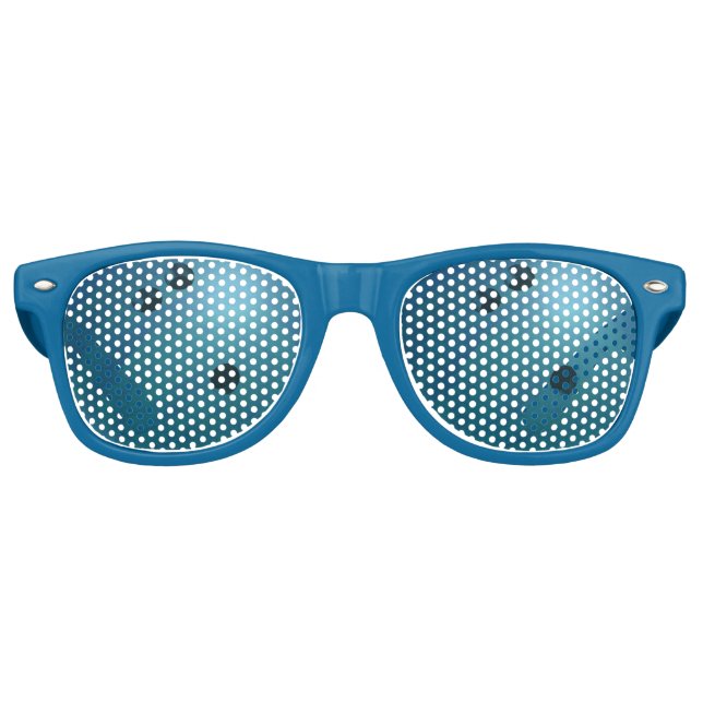 Lunettes De Fête Retro Cool Blue Bowling Ball Party Shades (Devant)