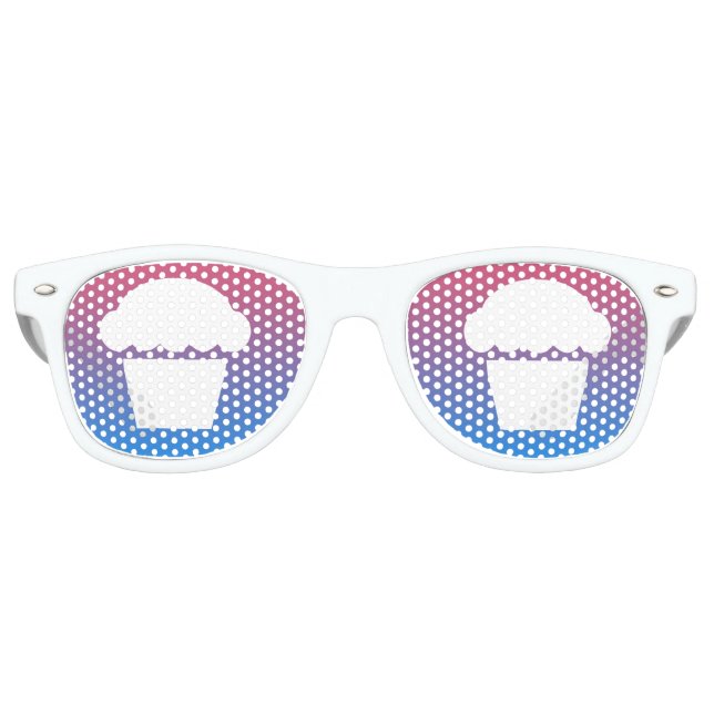 Lunettes De Fête Retro coucher de soleil de cupcake (Devant)