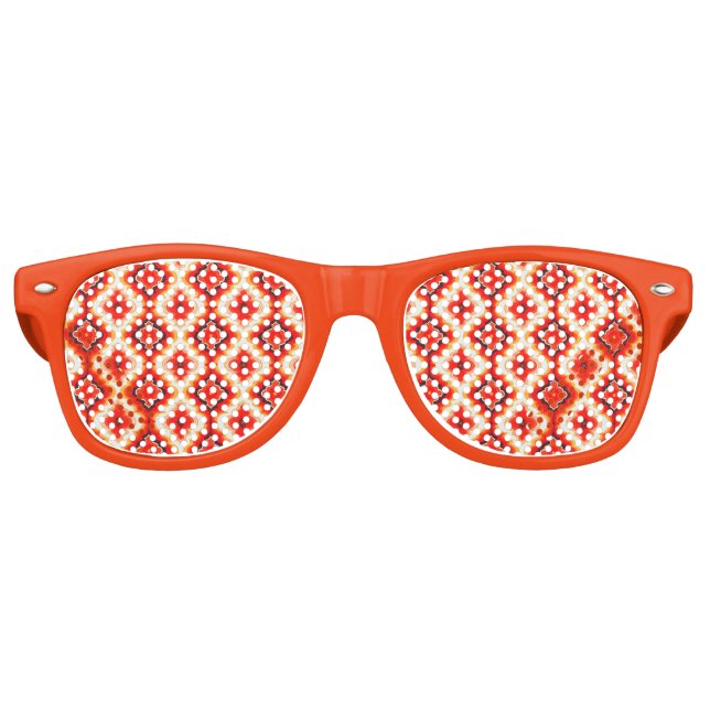 Lunettes De Fête Retro Coucher de soleil psychédélique tombé (Devant)