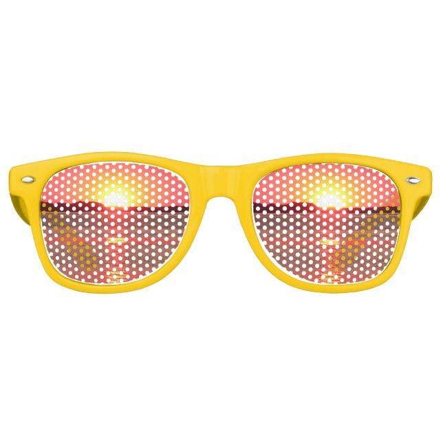 Lunettes De Fête Retro Coucher De Soleil Sur L'Eau (Devant)