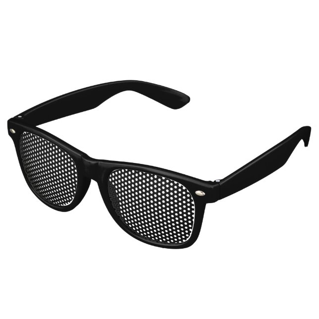 Lunettes De Fête Retro Couleur noire solide (Angulaire)