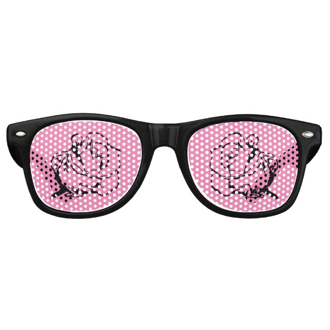 Lunettes De Fête Retro Couleur rose (Devant)