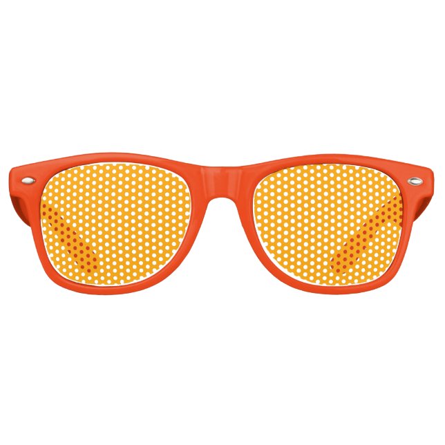 Lunettes De Fête Retro Couleur solide orange néon | Classique (Devant)