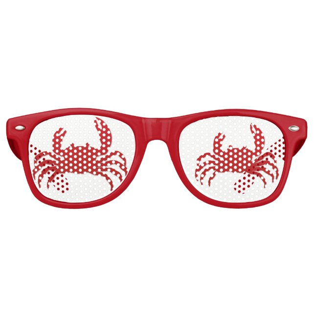 Lunettes De Fête Retro Crabes de la fête d'été de plage (Devant)