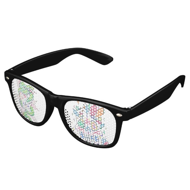 Lunettes De Fête Retro Crânes crayon couleur IT8 Couleur Oeil (Angulaire)