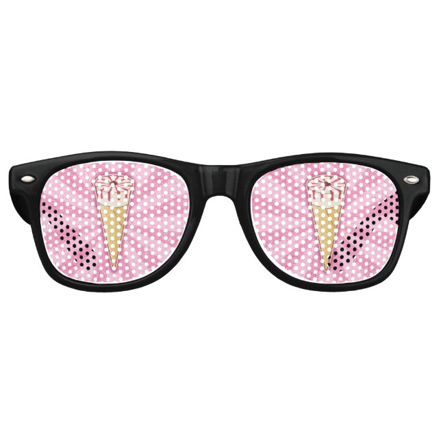Lunettes De Fête Retro Crème glacée au cône de sucre (Devant)