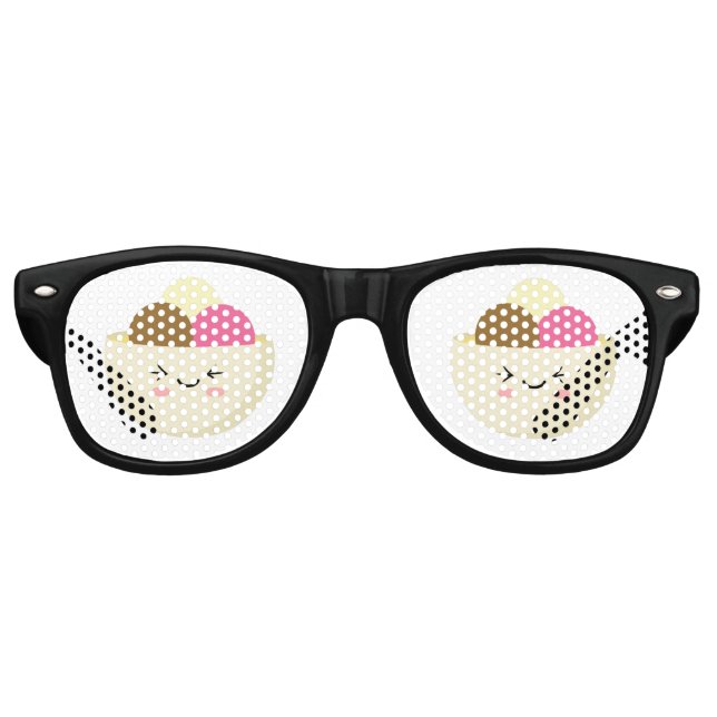 Lunettes De Fête Retro Crème glacée Kawaii (Devant)