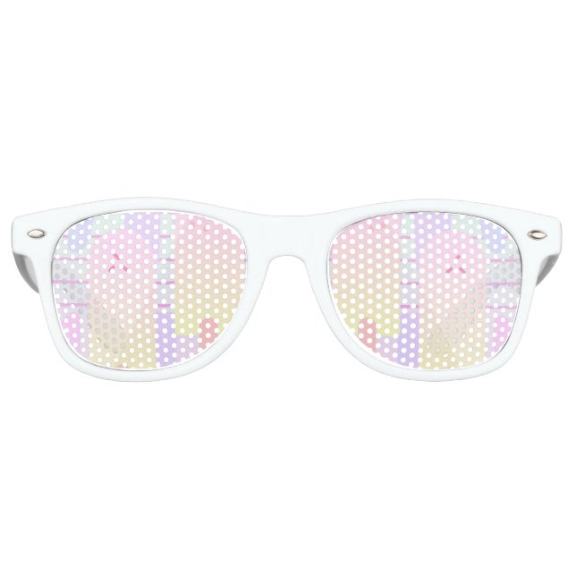 Lunettes De Fête Retro Crème glacée mignonne Pastel Summer Ombré (Devant)