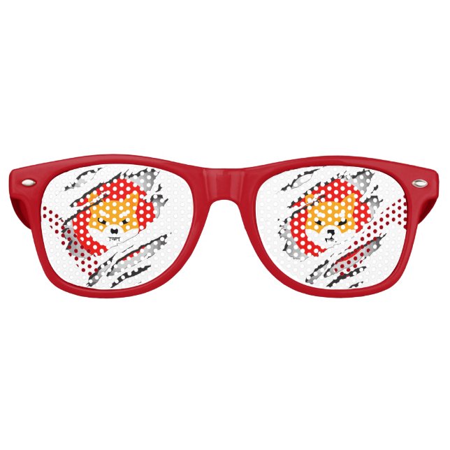 Lunettes De Fête Retro Crypto SHIBA INU - SHIBA INU Crypto SHIB (Devant)