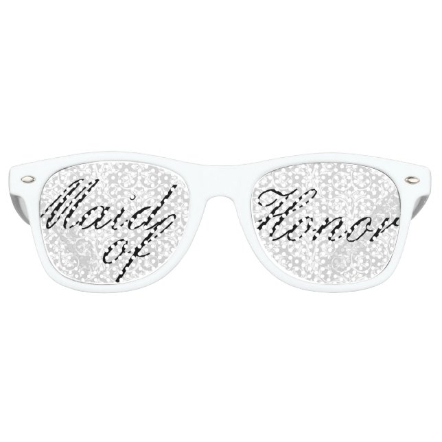 Lunettes De Fête Retro Damas blanc domestique d'honneur Bachelorette Part (Devant)