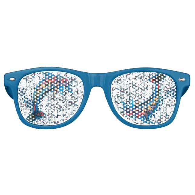 Lunettes De Fête Retro Dauphin cosmique (Devant)