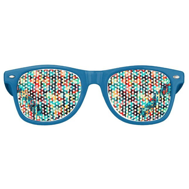 Lunettes De Fête Retro Design abstrait coloré (Devant)