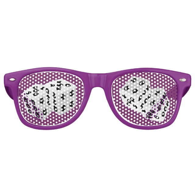 Lunettes De Fête Retro Deux dés (Devant)