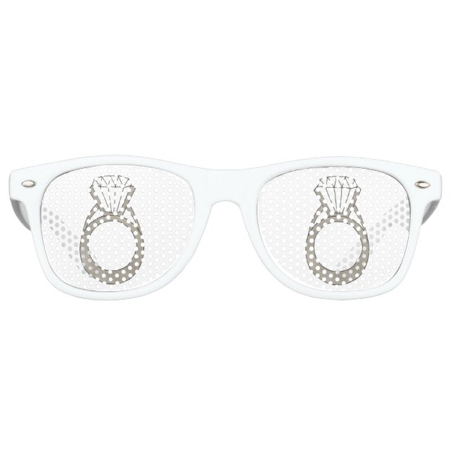 Lunettes De Fête Retro Diamond Bling Fiançailles Mariage Fashionista (Devant)