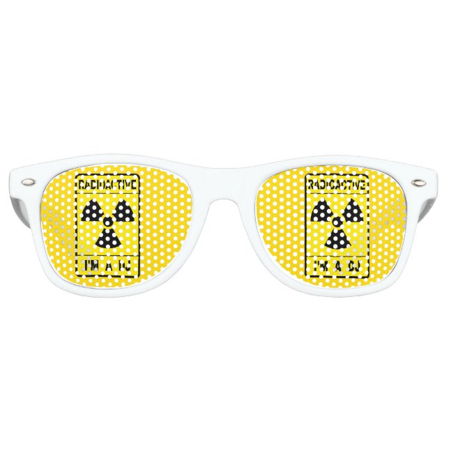Lunettes De Fête Retro DJ Radioactif (Devant)