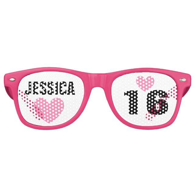 Lunettes De Fête Retro do-it-yourself créez votre propre 16e anniversaire (Devant)