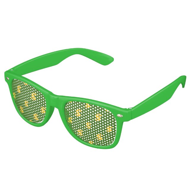 Lunettes De Fête Retro Dollar sign pattern  Adult Party Shades (Angulaire)