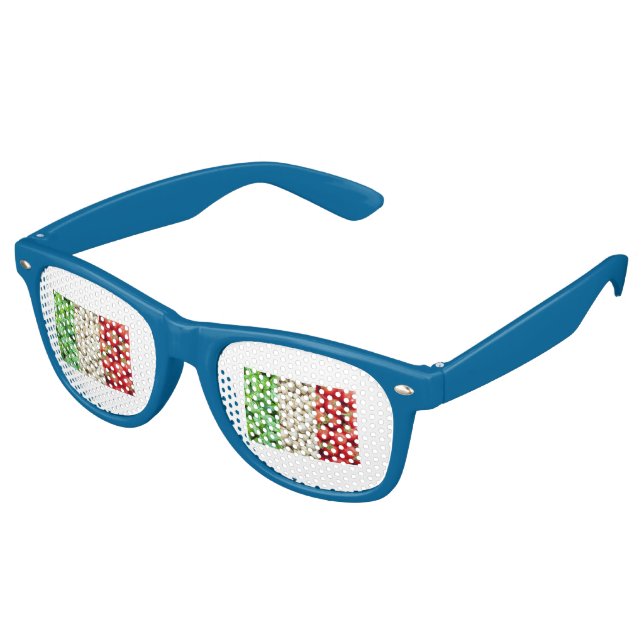 Lunettes De Fête Retro Drapeau alimentaire italien (Angulaire)