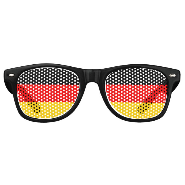 Lunettes De Fête Retro Drapeau Allemagne (Devant)