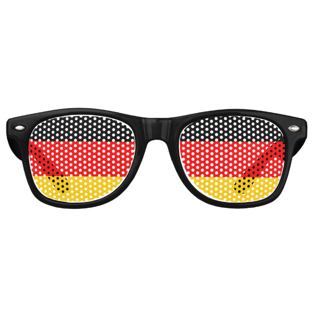 Lunettes De Fête Retro Drapeau allemand, Fun drapeau allemand (Devant)