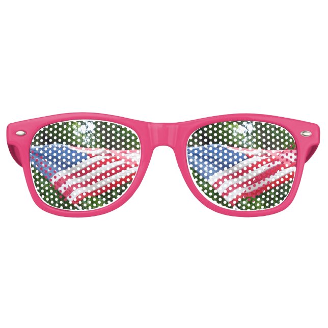 Lunettes De Fête Retro Drapeau américain (Devant)