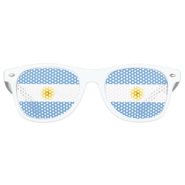 Lunettes De Fête Retro Drapeau Argentine (Devant)