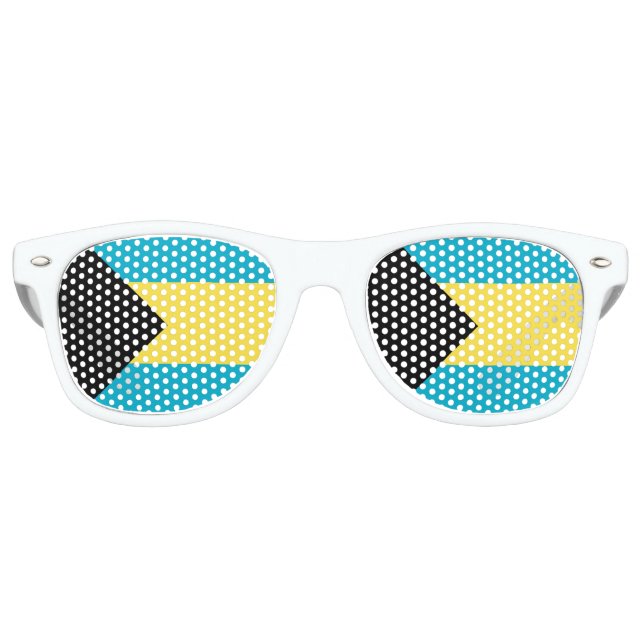 Lunettes De Fête Retro Drapeau Bahamas (Devant)