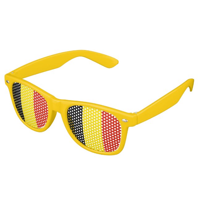 Lunettes De Fête Retro Drapeau Belgique (Angulaire)