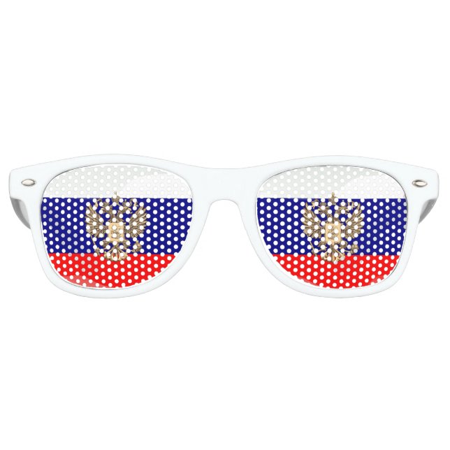 Lunettes De Fête Retro Drapeau brillant russe (Devant)