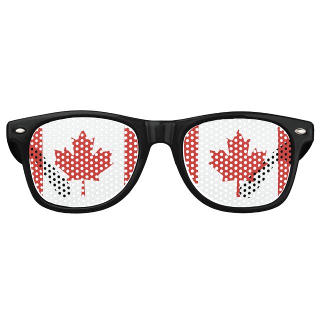 Lunettes De Fête Retro Drapeau canadien (Devant)