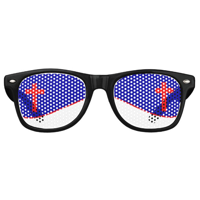 Lunettes De Fête Retro Drapeau chrétien inspiré (Devant)