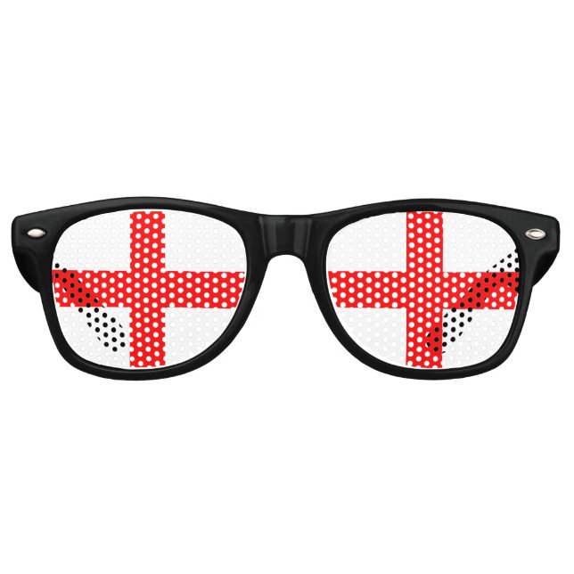 Lunettes De Fête Retro Drapeau d'Angleterre de Saint George (Devant)
