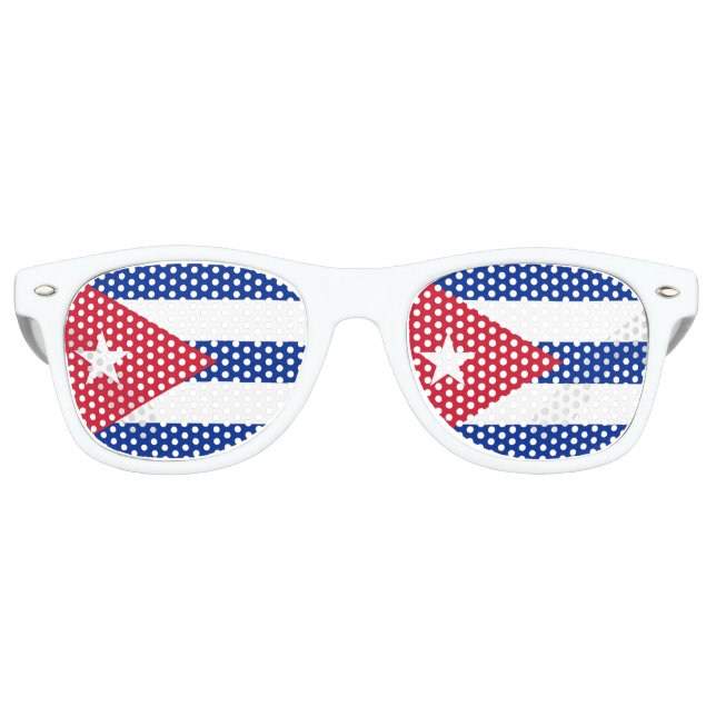 Lunettes De Fête Retro Drapeau de Cuba (Devant)