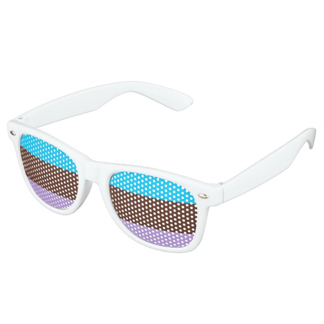 Lunettes De Fête Retro Drapeau de fierté androsexuelle (Angulaire)