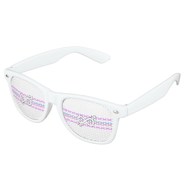 Lunettes De Fête Retro Drapeau de fierté intersexe (Angulaire)