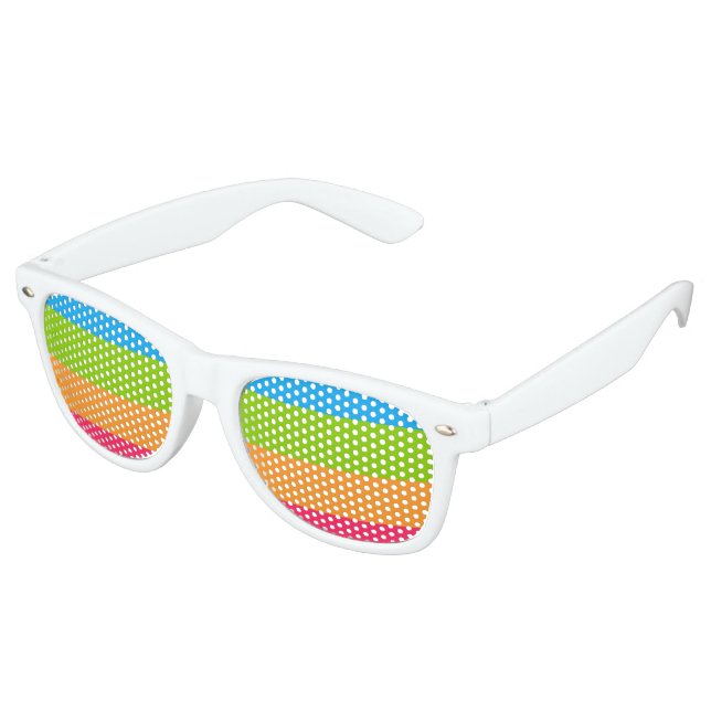 Lunettes De Fête Retro Drapeau de fierté Panoromantique (Angulaire)
