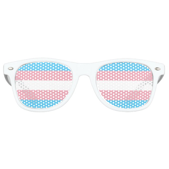 Lunettes De Fête Retro Drapeau de fierté transgenre (Devant)
